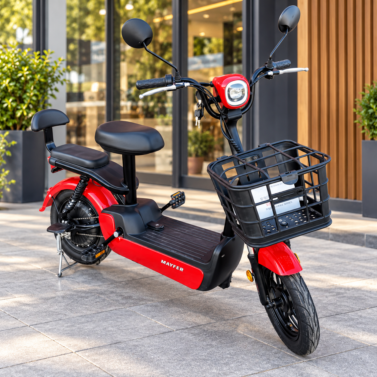Red MAYFER Scooter Showroom Display